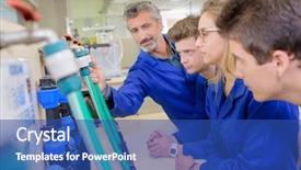  Presentation with craft - Slide set with school health safety - craft teacher with students background and a ocean colored foreground