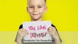  Presentation with crayons - Theme enhanced with school house - child's drawing with colorful crayons background and a soft green colored foreground