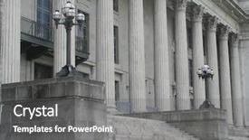  Presentation with roman columns - Theme consisting of roman government - law and order building background and a gray colored foreground