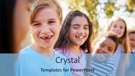  Presentation with maths for school kids - PPT theme having school kids hanging out together background and a light blue colored foreground