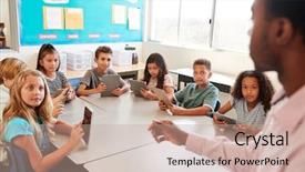  Presentation with school kids - Amazing slide deck having school kids learn to use backdrop and a  colored foreground