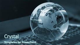  Presentation with school leadership - Presentation theme with school leadership - globe and keyboard background and a ocean colored foreground