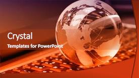  Presentation with school leadership - Audience pleasing slides consisting of school leadership - globe and keyboard backdrop and a crimson colored foreground