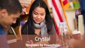  Presentation with task - Cool new slide set with school library - friends studying together and working backdrop and a red colored foreground