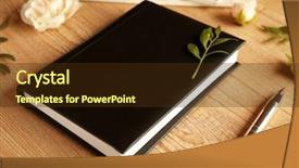  Presentation with diary - Cool new slides with school logo - black diary and accessories backdrop and a tawny brown colored foreground