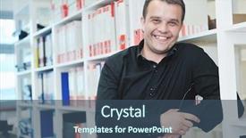  Presentation with adult education - Slide deck consisting of school management - business man male adult background and a ocean colored foreground