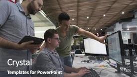  Presentation with problem solution - Audience pleasing slide deck consisting of school meeting - startup business people group working backdrop and a dark gray colored foreground