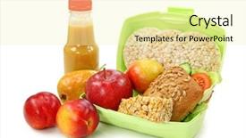  Presentation with breakfast sandwich - Audience pleasing presentation theme consisting of school breakfast - lunch box with sandwich backdrop and a blonde colored foreground