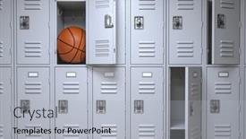 Presentation with locker room - Theme enhanced with school-or-gym-locker-room background and a  colored foreground