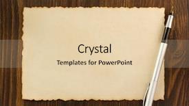  Presentation with album - Amazing presentation theme having school photo album - paper parchment on wooden background backdrop and a lemonade colored foreground