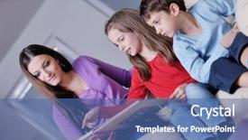  Presentation with new home - Audience pleasing PPT layouts consisting of school photo album - young mother read book backdrop and a ocean colored foreground