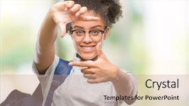  Presentation with afro - Cool new slides with school photo composite - young afro american student woman backdrop and a  colored foreground