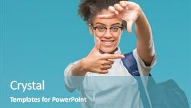  Presentation with young college student diagnosis of chlamydia - Cool new PPT theme with school photo composite - young afro american student woman backdrop and a  colored foreground