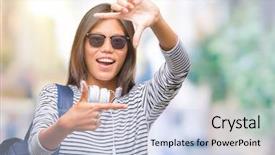  Presentation with young college student diagnosis of chlamydia - Slides consisting of school photo composite - young asian student woman wearing background and a  colored foreground