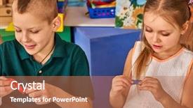  Presentation with play dough - Theme consisting of school plasticine for children mold background and a coral colored foreground