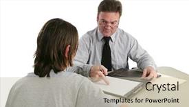  Presentation with school counselor - Theme featuring  background and a  colored foreground.