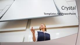  Presentation with lecture hall - Colorful PPT theme enhanced with school project - low angle view backdrop and a  colored foreground