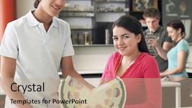  Presentation with lab - Theme enhanced with school project - two friends experimenting in lab background and a  colored foreground