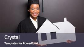  Presentation with african american wedding - Presentation featuring school property - african american graduate holding home background and a dark gray colored foreground