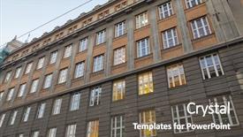  Presentation with dark building - Cool new PPT layouts with school property - dark old town building plain backdrop and a dark gray colored foreground