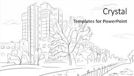  Presentation with old waikiki - Theme with school property - old town - illustration sketch background and a  colored foreground