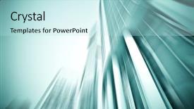  Presentation with high rise building - PPT layouts having school property - panoramic and perspective wide angle background and a sky blue colored foreground