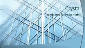  Presentation with high rise building - Colorful presentation theme enhanced with school property - panoramic and perspective wide angle backdrop and a sky blue colored foreground