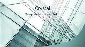  Presentation with high rise building - Presentation theme featuring school property - panoramic and perspective wide angle background and a sky blue colored foreground