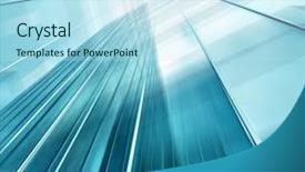  Presentation with modern school building - Cool new slide set with school property - panoramic and perspective wide angle backdrop and a sky blue colored foreground