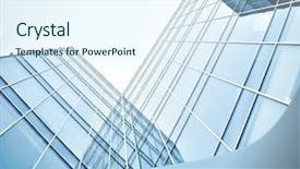  Presentation with high rise building - Theme having school property - panoramic and perspective wide angle background and a sky blue colored foreground