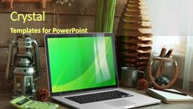  Presentation with report card - Colorful PPT layouts enhanced with school report card pen - workplace retro design concept backdrop and a tawny brown colored foreground