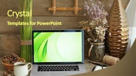  Presentation with design - Theme with school report card pen - workplace retro design concept background and a tawny brown colored foreground