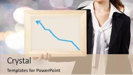  Presentation with frame of fruits - PPT theme enhanced with school report frames - young woman holding frame background and a lemonade colored foreground