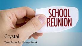  Presentation with reunion class - Presentation consisting of school reunion background and a coral colored foreground