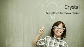  Presentation with math kids - Presentation design featuring school room having education background and a soft green colored foreground