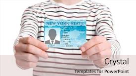  Presentation with driving - Cool new theme with school rules - man with driving license backdrop and a soft green colored foreground