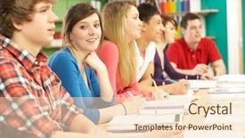  Presentation with classroom - Amazing slides having  backdrop and a  colored foreground