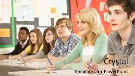  Presentation with classroom - Theme consisting of  background and a  colored foreground