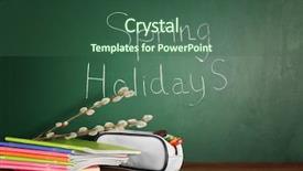  Presentation with school cerrmony - Slide deck consisting of school stationery with pussy-willows background and a ocean colored foreground