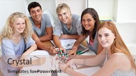  Presentation with teenagers - Audience pleasing presentation consisting of school subjects - high angle of teenagers studying backdrop and a coral colored foreground