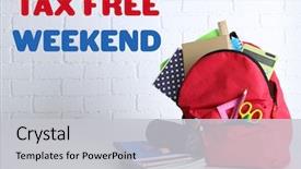  Presentation with free school - PPT theme enhanced with school supplies and text tax background and a light gray colored foreground