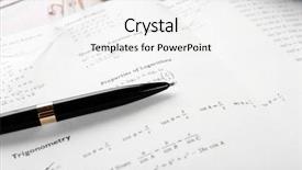  Presentation with mathematics - Amazing slides having school supplies and textbook backdrop and a white colored foreground