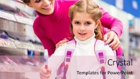  Presentation with school family - Theme enhanced with school supplies in stationery store background and a lemonade colored foreground