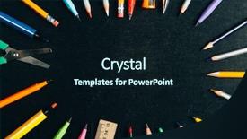  Presentation with blackboard - PPT theme having school supplies on blackboard background and a wine colored foreground