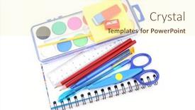  Presentation with pen - Amazing slide set having  backdrop and a  colored foreground