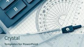  Presentation with math science - Cool new theme with school supplies used in math backdrop and a light blue colored foreground