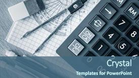  Presentation with math science - Audience pleasing slide deck consisting of school supplies used in math backdrop and a ocean colored foreground