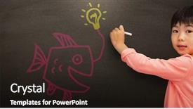  Presentation with pupil - Cool new slides with school theme - pupil drawing with chalk backdrop and a wine colored foreground