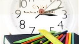  Presentation with knowledge - Presentation theme with school time conceptual image background and a cream colored foreground