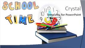  Presentation with knowledge - PPT layouts featuring school time conceptual image background and a white colored foreground